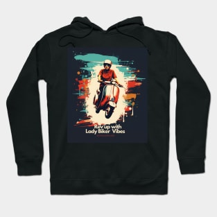 Scooter Ride Urban Racer Lady Biker Hoodie